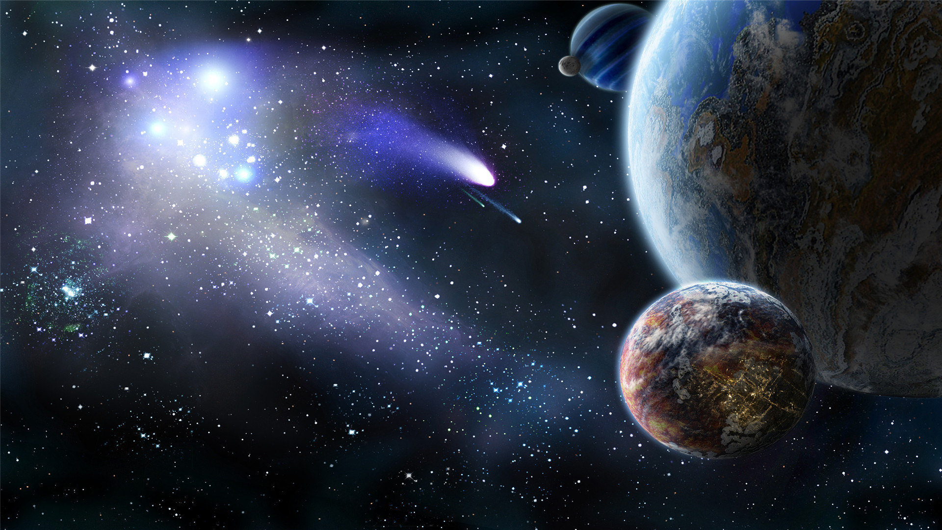 唯美震撼的宇宙星空高清桌面壁纸下载高清大图预览1920x1080_风景壁纸下载